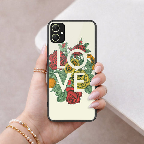 Samsung Galaxy A06 Cover - Floral Series 2 - HQ Ultra Shine Premium Infinity Glass Soft Silicon Borders Case