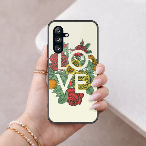 Samsung Galaxy A57 Cover - Floral Series 2 - HQ Ultra Shine Premium Infinity Glass Soft Silicon Borders Case