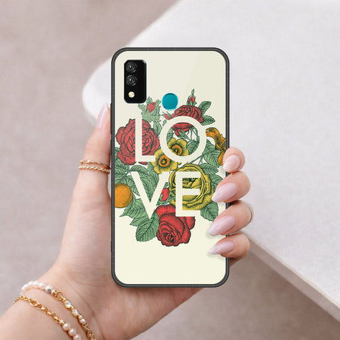 Huawei Y8s Cover - Floral Series 2 - HQ Ultra Shine Premium Infinity Glass Soft Silicon Borders Case