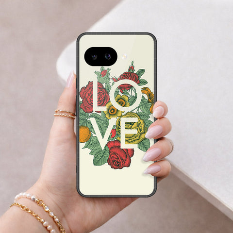 Google Pixel 9a Cover - Floral Series 2 - HQ Ultra Shine Premium Infinity Glass Soft Silicon Borders Case
