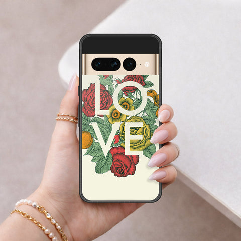 Google Pixel 7 Pro Cover - Floral Series 2 - HQ Ultra Shine Premium Infinity Glass Soft Silicon Borders Case