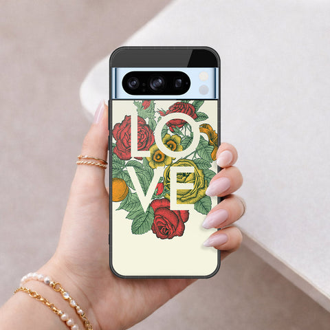 Google Pixel 8 Pro Cover - Floral Series 2 - HQ Ultra Shine Premium Infinity Glass Soft Silicon Borders Case
