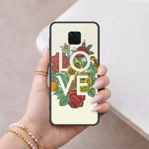 Xiaomi Redmi Note 9 Pro Cover - Floral Series 2 - HQ Ultra Shine Premium Infinity Glass Soft Silicon Borders Case