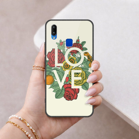 Vivo Y90 Cover - Floral Series 2 - HQ Ultra Shine Premium Infinity Glass Soft Silicon Borders Case