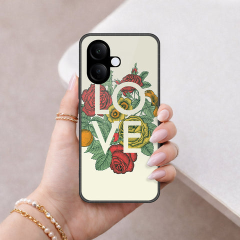 Vivo Y300 Cover - Floral Series 2 - HQ Ultra Shine Premium Infinity Glass Soft Silicon Borders Case