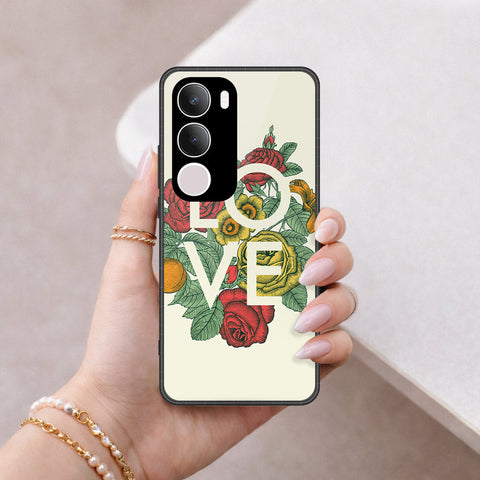 Vivo Y19s Pro Cover - Floral Series 2 - HQ Ultra Shine Premium Infinity Glass Soft Silicon Borders Case
