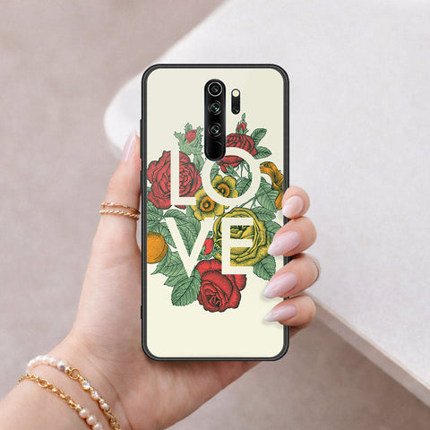 Xiaomi Redmi Note 8 Pro Cover - Floral Series 2 - HQ Ultra Shine Premium Infinity Glass Soft Silicon Borders Case
