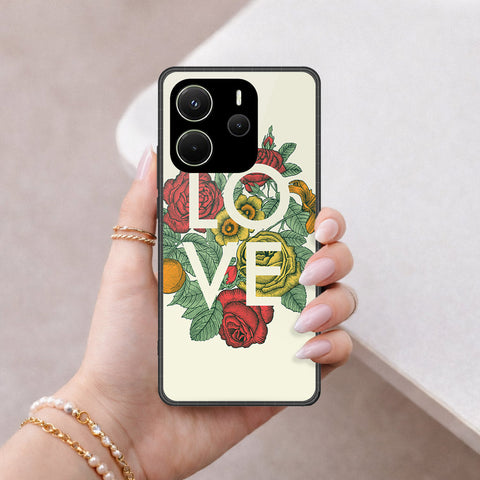 Xiaomi Redmi Note 14 4G Cover - Floral Series 2 - HQ Ultra Shine Premium Infinity Glass Soft Silicon Borders Case