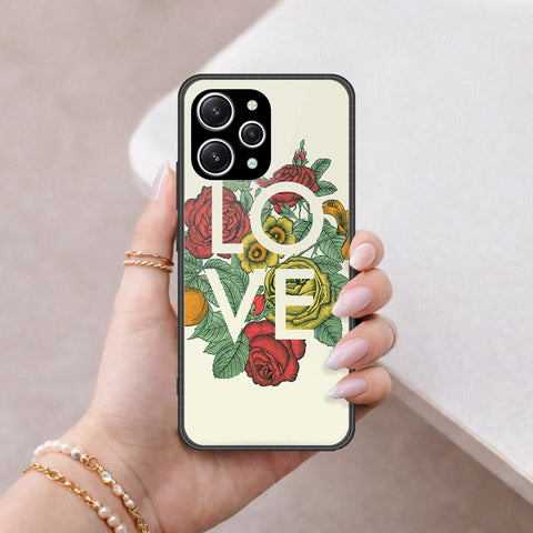 Xiaomi Redmi Note 12R Cover - Floral Series 2 - HQ Ultra Shine Premium Infinity Glass Soft Silicon Borders Case