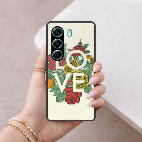 Tecno Camon 40 Pro 5G Cover - Floral Series 2 - HQ Ultra Shine Premium Infinity Glass Soft Silicon Borders Case