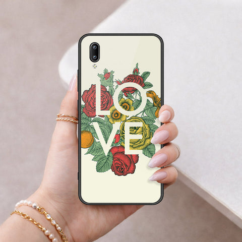 Vivo Y91 (Without Logo Hole) Cover - Floral Series 2 - HQ Ultra Shine Premium Infinity Glass Soft Silicon Borders Case