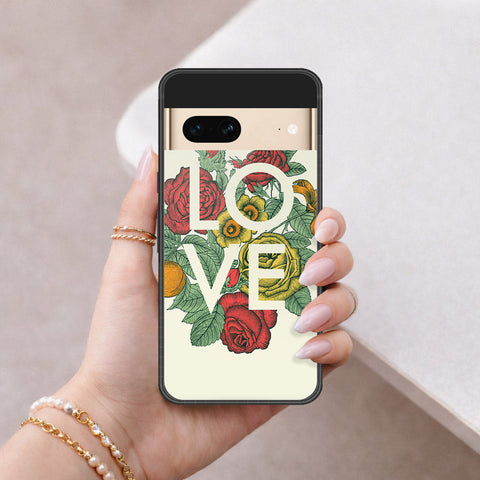 Google Pixel 7 Cover - Floral Series 2 - HQ Ultra Shine Premium Infinity Glass Soft Silicon Borders Case