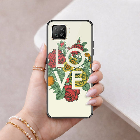 Oppo A73 Cover - Floral Series 2 - HQ Ultra Shine Premium Infinity Glass Soft Silicon Borders Case