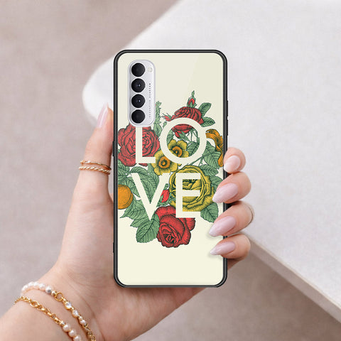 Oppo Reno 4 Pro Cover - Floral Series 2 - HQ Ultra Shine Premium Infinity Glass Soft Silicon Borders Case