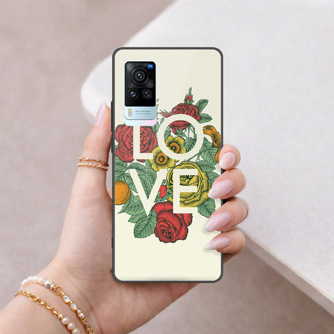 Vivo X60 Pro Cover - Floral Series 2 - HQ Ultra Shine Premium Infinity Glass Soft Silicon Borders Case