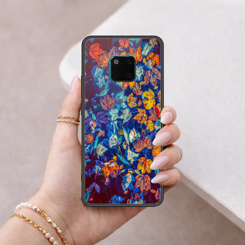 Huawei Mate 20 Pro Cover - Floral Series 2 - HQ Ultra Shine Premium Infinity Glass Soft Silicon Borders Case