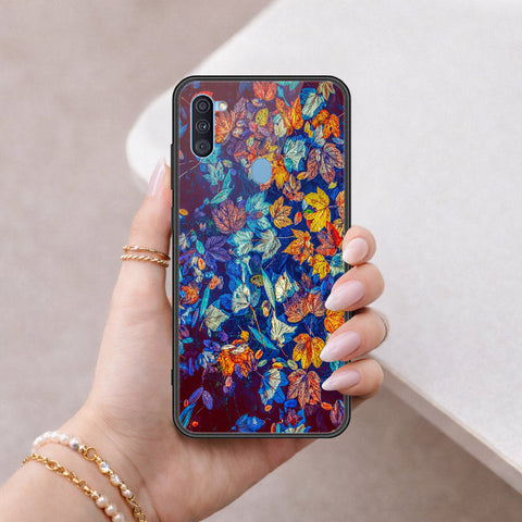 Samsung Galaxy M11 Cover - Floral Series 2 - HQ Ultra Shine Premium Infinity Glass Soft Silicon Borders Case