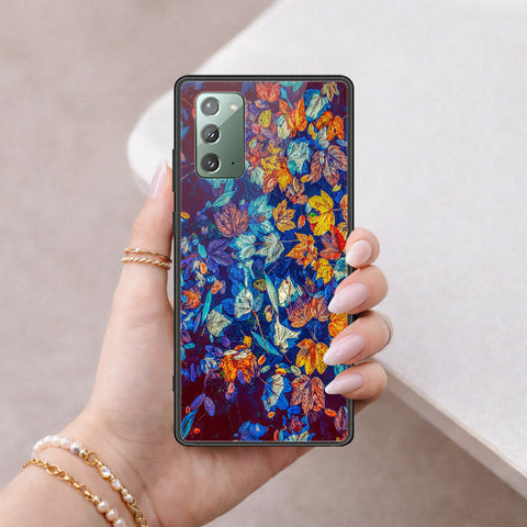 Samsung Galaxy Note 20 Cover - Floral Series 2 - HQ Ultra Shine Premium Infinity Glass Soft Silicon Borders Case