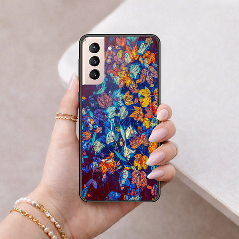 Samsung Galaxy S21 Plus 5G Cover - Floral Series 2 - HQ Ultra Shine Premium Infinity Glass Soft Silicon Borders Case