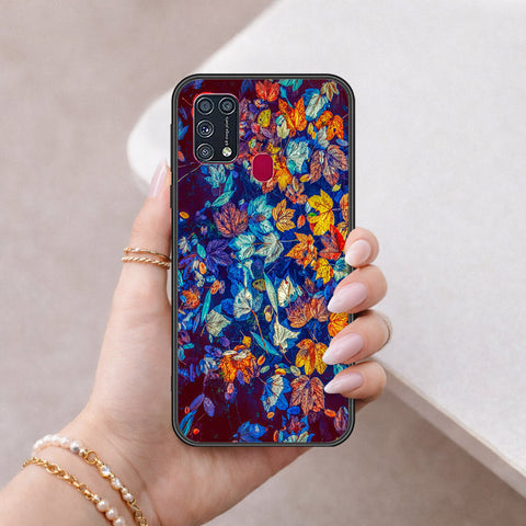 Samsung Galaxy F41 Cover - Floral Series 2 - HQ Ultra Shine Premium Infinity Glass Soft Silicon Borders Case
