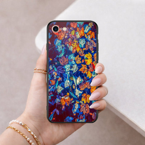 iPhone SE 2022 - Floral Series 2 - HQ Ultra Shine Premium Infinity Glass Soft Silicon Borders Case