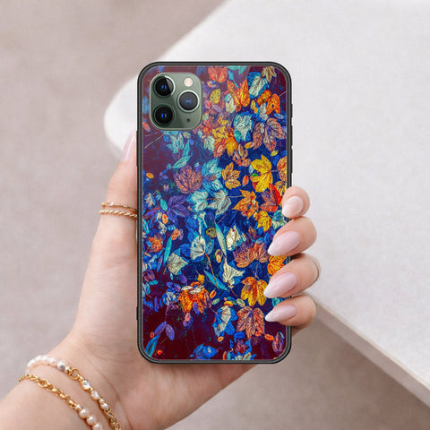 iPhone 11 Pro - Floral Series 2 - HQ Ultra Shine Premium Infinity Glass Soft Silicon Borders Case