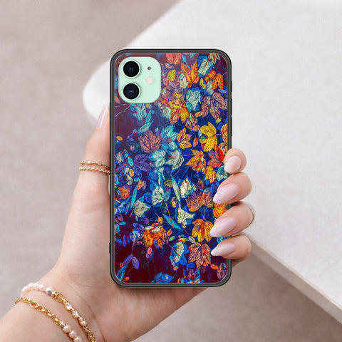 iPhone 11 - Floral Series 2 - HQ Ultra Shine Premium Infinity Glass Soft Silicon Borders Case