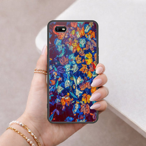 Oppo A1k Cover - Floral Series 2 - HQ Ultra Shine Premium Infinity Glass Soft Silicon Borders Case