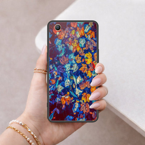 Oppo A37 Cover - Floral Series 2 - HQ Ultra Shine Premium Infinity Glass Soft Silicon Borders Case
