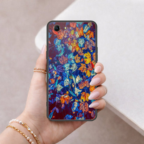 Oppo A83 Cover - Floral Series 2 - HQ Ultra Shine Premium Infinity Glass Soft Silicon Borders Case