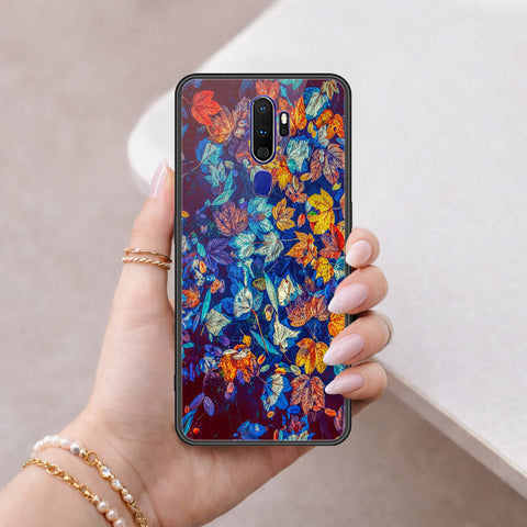 Oppo A9 2020 Cover - Floral Series 2 - HQ Ultra Shine Premium Infinity Glass Soft Silicon Borders Case