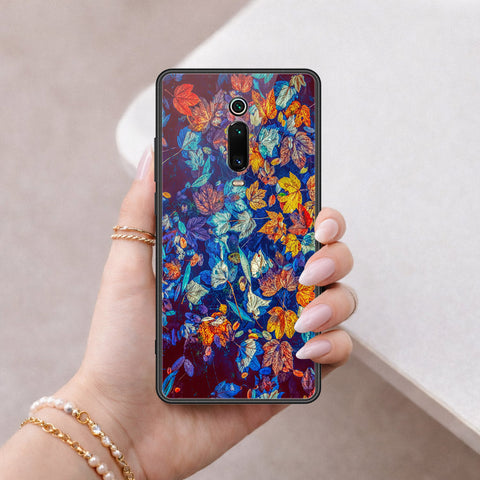 Xiaomi Mi 9T Cover - Floral Series 2 - HQ Ultra Shine Premium Infinity Glass Soft Silicon Borders Case
