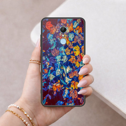 Xiaomi Redmi Note 5 / Redmi 5 Plus Cover - Floral Series 2 - HQ Ultra Shine Premium Infinity Glass Soft Silicon Borders Case