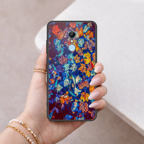 Xiaomi Redmi 5 Cover - Floral Series 2 - HQ Ultra Shine Premium Infinity Glass Soft Silicon Borders Case