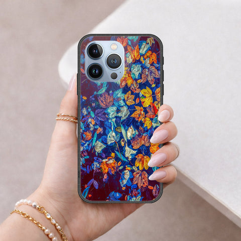iPhone 13 Pro Cover - Floral Series 2 - HQ Ultra Shine Premium Infinity Glass Soft Silicon Borders Case