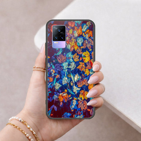 Vivo V21e Cover - Floral Series 2 - HQ Ultra Shine Premium Infinity Glass Soft Silicon Borders Case