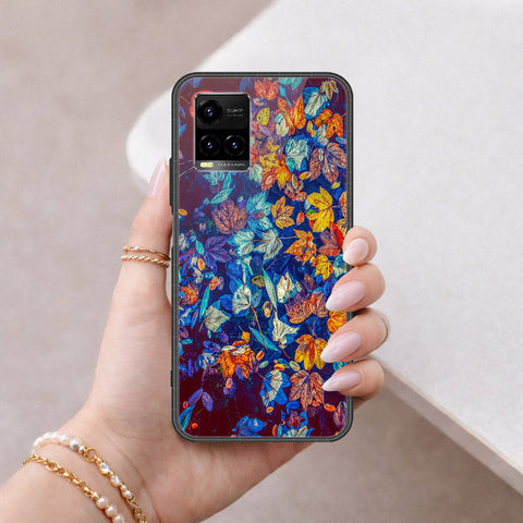 Vivo Y33s Cover - Floral Series 2 - HQ Ultra Shine Premium Infinity Glass Soft Silicon Borders Case