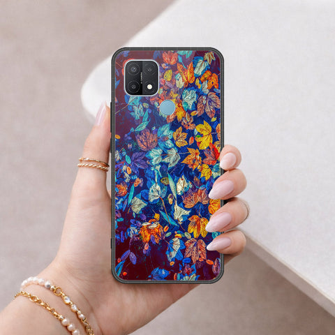 Oppo A15 Cover - Floral Series 2 - HQ Ultra Shine Premium Infinity Glass Soft Silicon Borders Case