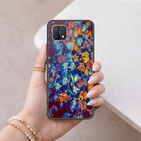 Oppo A15s Cover - Floral Series 2 - HQ Ultra Shine Premium Infinity Glass Soft Silicon Borders Case