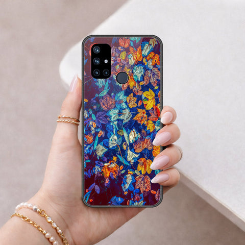 OnePlus Nord N10 Cover - Floral Series 2 - HQ Ultra Shine Premium Infinity Glass Soft Silicon Borders Case