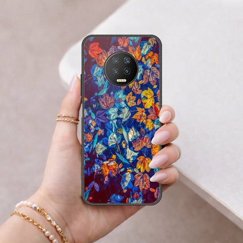 Infinix Note 7 Cover - Floral Series 2 - HQ Ultra Shine Premium Infinity Glass Soft Silicon Borders Case