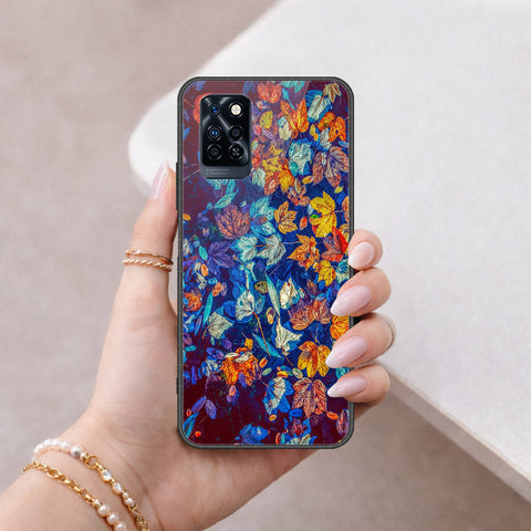 Infinix Note 10 Pro Cover - Floral Series 2 - HQ Ultra Shine Premium Infinity Glass Soft Silicon Borders Case