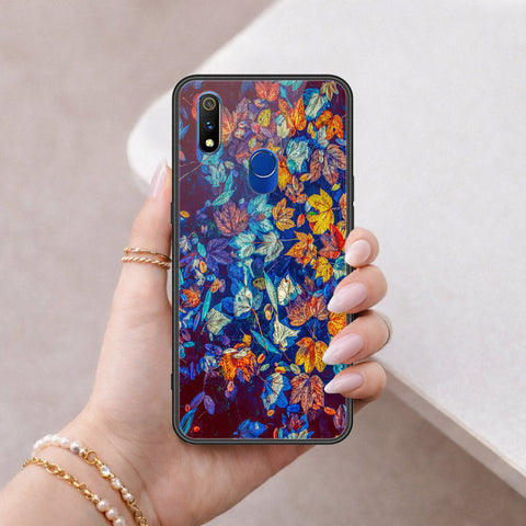 Realme 3 Pro Cover - Floral Series 2 - HQ Ultra Shine Premium Infinity Glass Soft Silicon Borders Case
