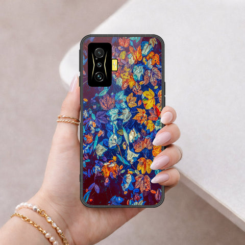 Xiaomi Redmi K50 Gaming Cover - Floral Series 2 - HQ Ultra Shine Premium Infinity Glass Soft Silicon Borders Case