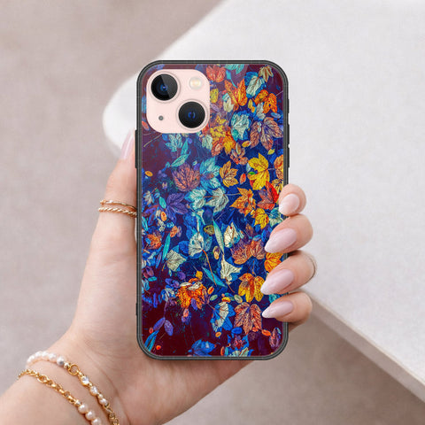 iPhone 14 - Floral Series 2 - HQ Ultra Shine Premium Infinity Glass Soft Silicon Borders Case