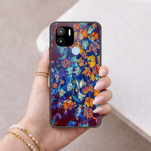 Xiaomi Redmi A1 Plus Cover - Floral Series 2 - HQ Ultra Shine Premium Infinity Glass Soft Silicon Borders Case