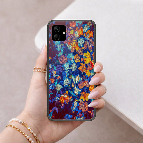 Samsung Galaxy A04e Cover - Floral Series 2 - HQ Ultra Shine Premium Infinity Glass Soft Silicon Borders Case