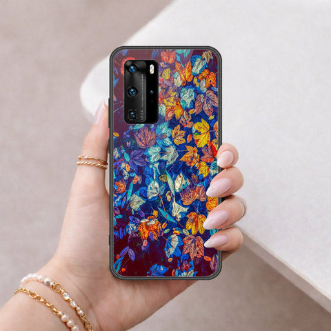 Huawei P40 Pro Cover - Floral Series 2 - HQ Ultra Shine Premium Infinity Glass Soft Silicon Borders Case