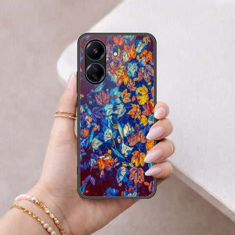 Xiaomi Redmi 13C Cover - Floral Series 2 - HQ Ultra Shine Premium Infinity Glass Soft Silicon Borders Case