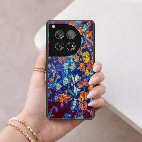 OnePlus 12 Cover - Floral Series 2 - HQ Ultra Shine Premium Infinity Glass Soft Silicon Borders Case